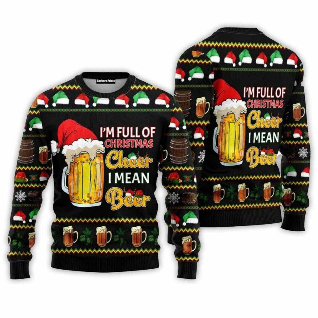 Cheer I Mean Beer Ugly Christmas Sweater