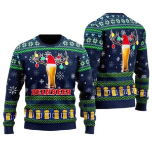 Christmas Beer Reindeer Ugly Christmas Sweater