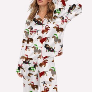 Christmas Dachshund Pajama Set 1