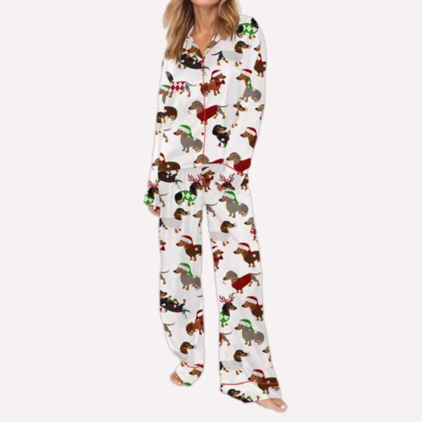 Christmas Dachshund Pajama Set 2