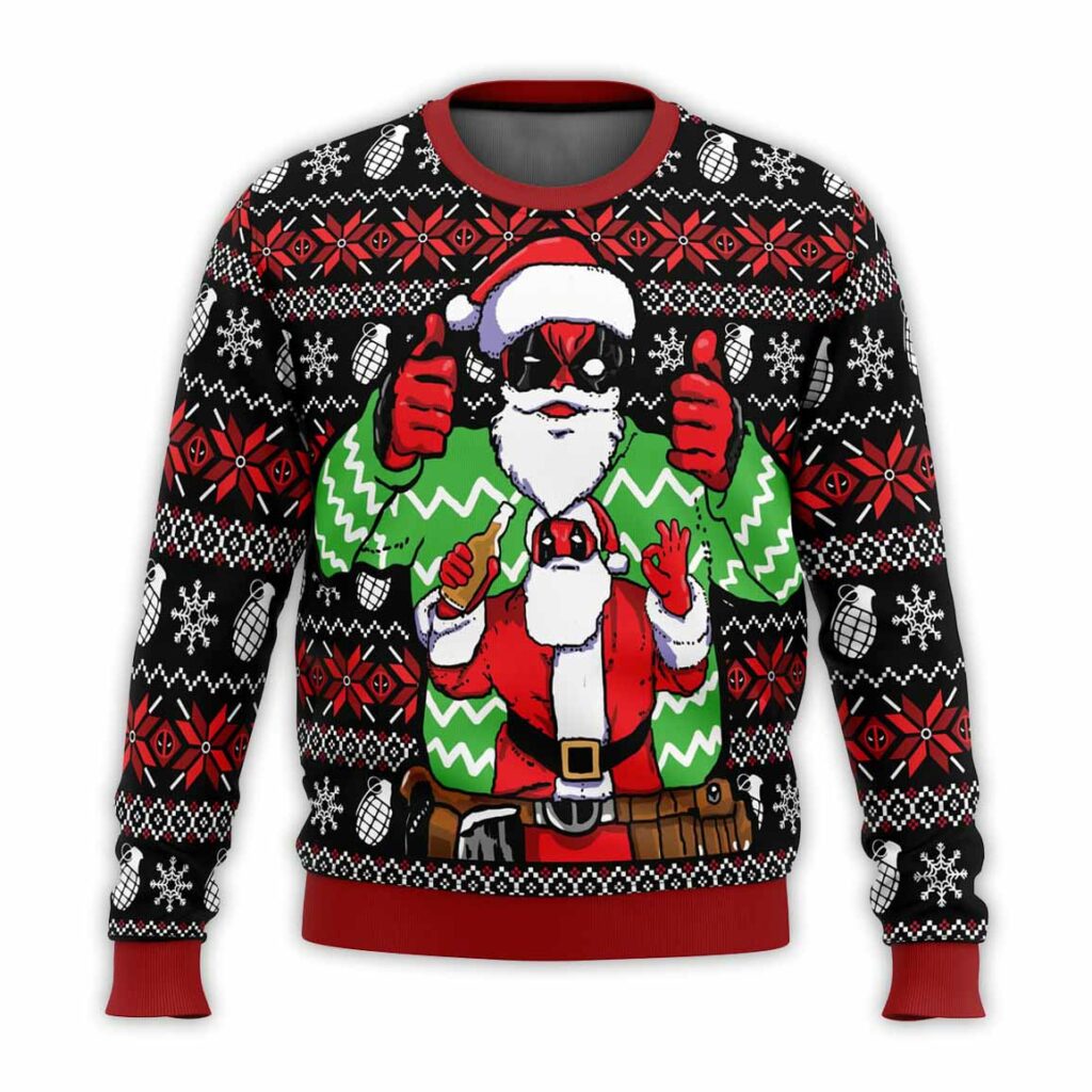 Christmas Deadpool Marvel Ugly Christmas Sweater 1