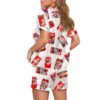 Christmas Santa Drinking Coca Cola Pajama Set