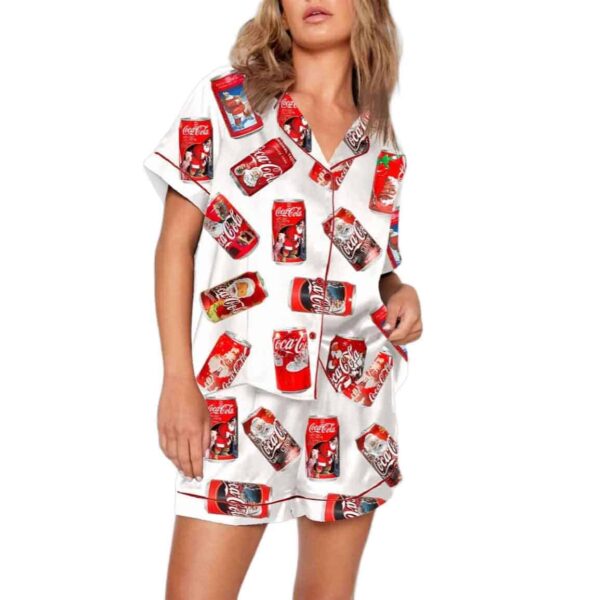 Christmas Santa Drinking Coca Cola Pajama Set 2