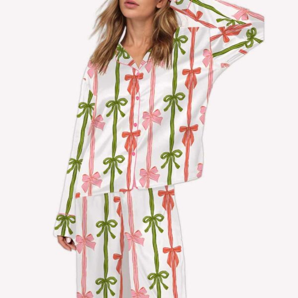 Coquette Christmas Bows Pajama Set 1