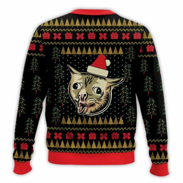 Coughing Cat Meme Ugly Christmas Sweater 2