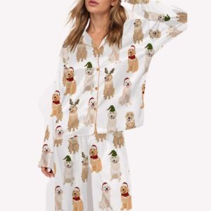 Cute Golden Retriever Christmas Pajama Set