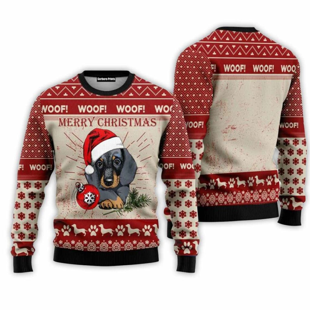 Dachshund Dog Ugly Christmas Sweater