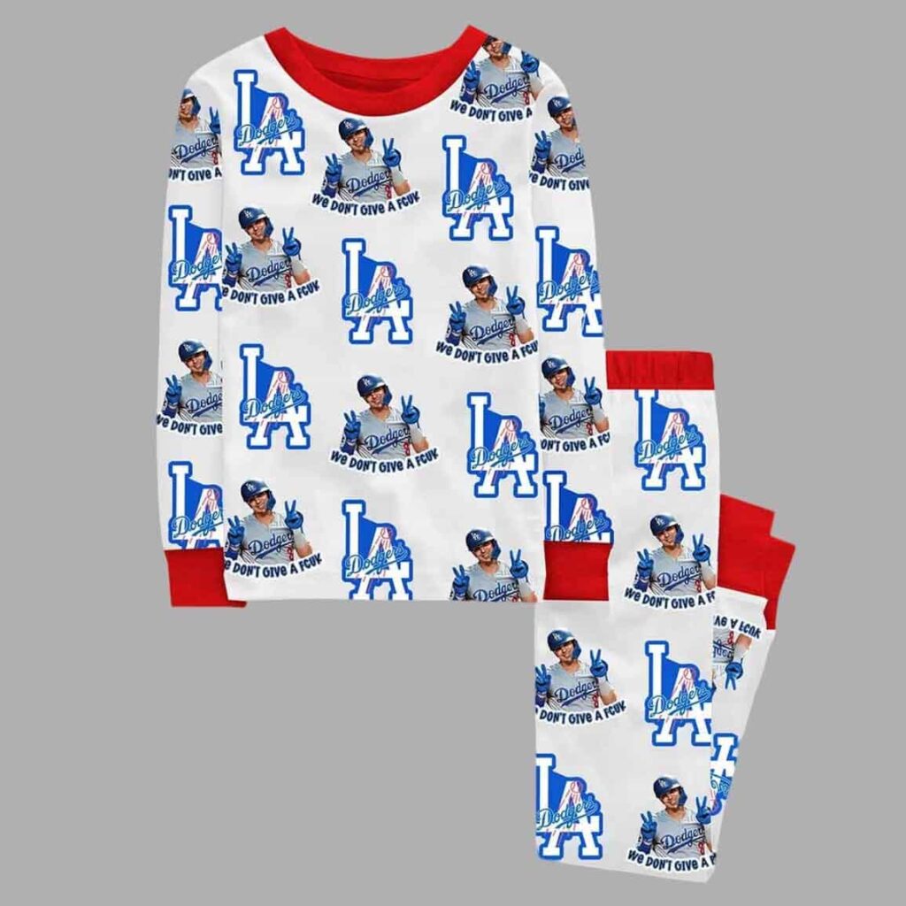 Dodgers MVP Baseball Print Cute Pajama Set