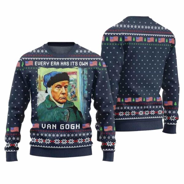 Donald Trump Van Gogh Ugly Christmas Sweater 1