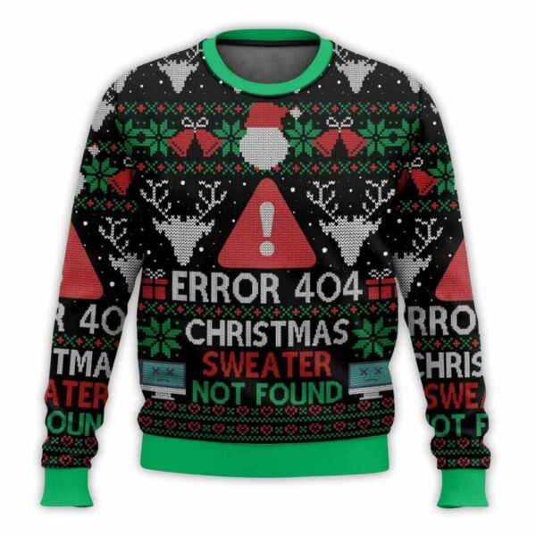 Error 404 Xmas Not Found Ugly Christmas Sweater 1