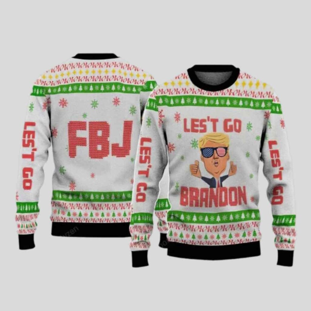 FJB Let’s Go Brandon Trump Funny Ugly Christmas Sweater