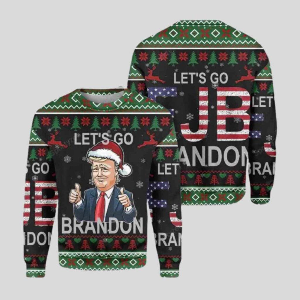 FJB Trump Funny Let’s Go Brandon Ugly Christmas Sweater