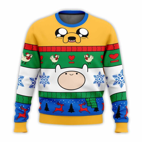 Finn and Jake Adventure Time Ugly Christmas Sweater 1