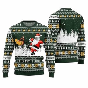 Funny It’s My Turn Santa Turkey Ugly Thanksgiving Sweater