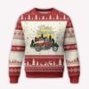 Funny Santa Riding Motorcycle Ugly Christmas Sweater