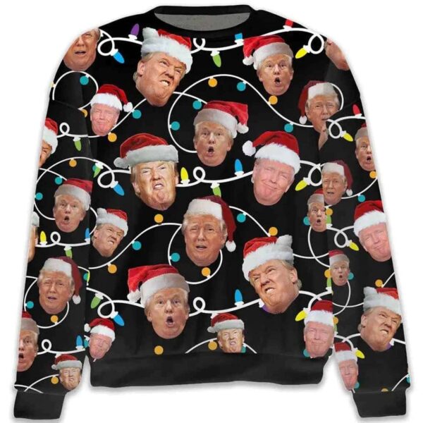 Funny Trump Face 2024 Ugly Sweater 3