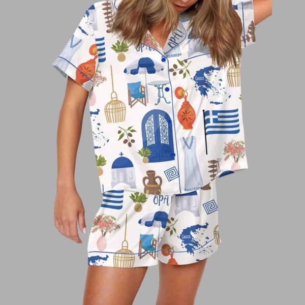 Greece Travel Pajama Set 1