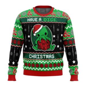 Have A Dice Dungeons Dragons Ugly Christmas Sweater