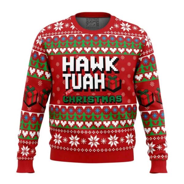 Hawk Tuah For Christmas Ugly Christmas Sweater