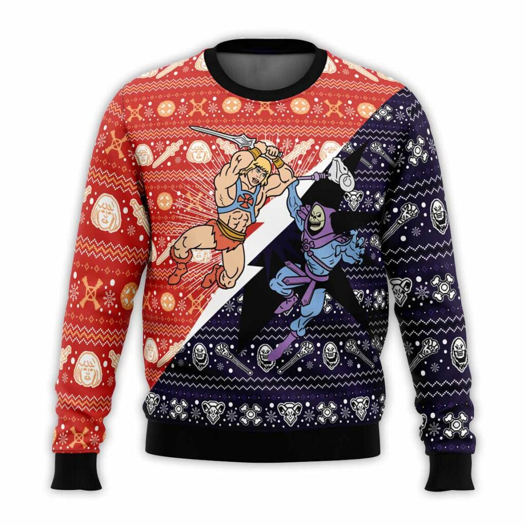 He man vs Skeletor Ugly Christmas Sweater 1