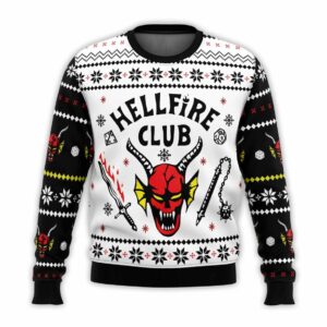 HellFire Club Stranger Things Ugly Christmas Sweater 1