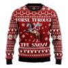 Horse Through The Snow Ugly Christmas Sweater