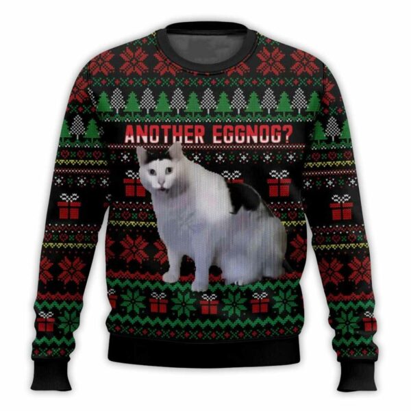 Huh Cat Meme Ugly Christmas Sweater 1