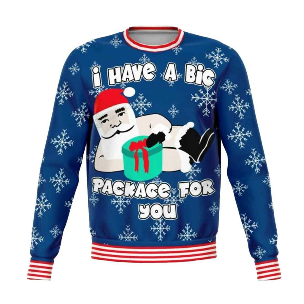 I Have A Big Package For You Christmas Ugly Chistmas Sweater