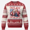 I Voting For The Outlaw and The Hillbilly Trump Vance 2024 Ugly Christmas Sweater