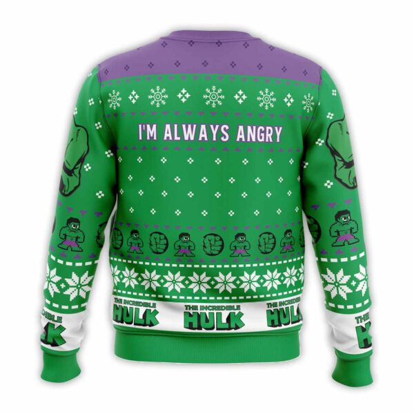 Im Always Angry The Incredible Hulk Ugly Christmas Sweater 2