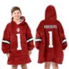 Indiana Hoosiers Football Unisex Blanket Hoodie 3