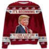 It's Beginning To Look A Lot Like I Told You So Trump 2024 Ugly Sweater 1