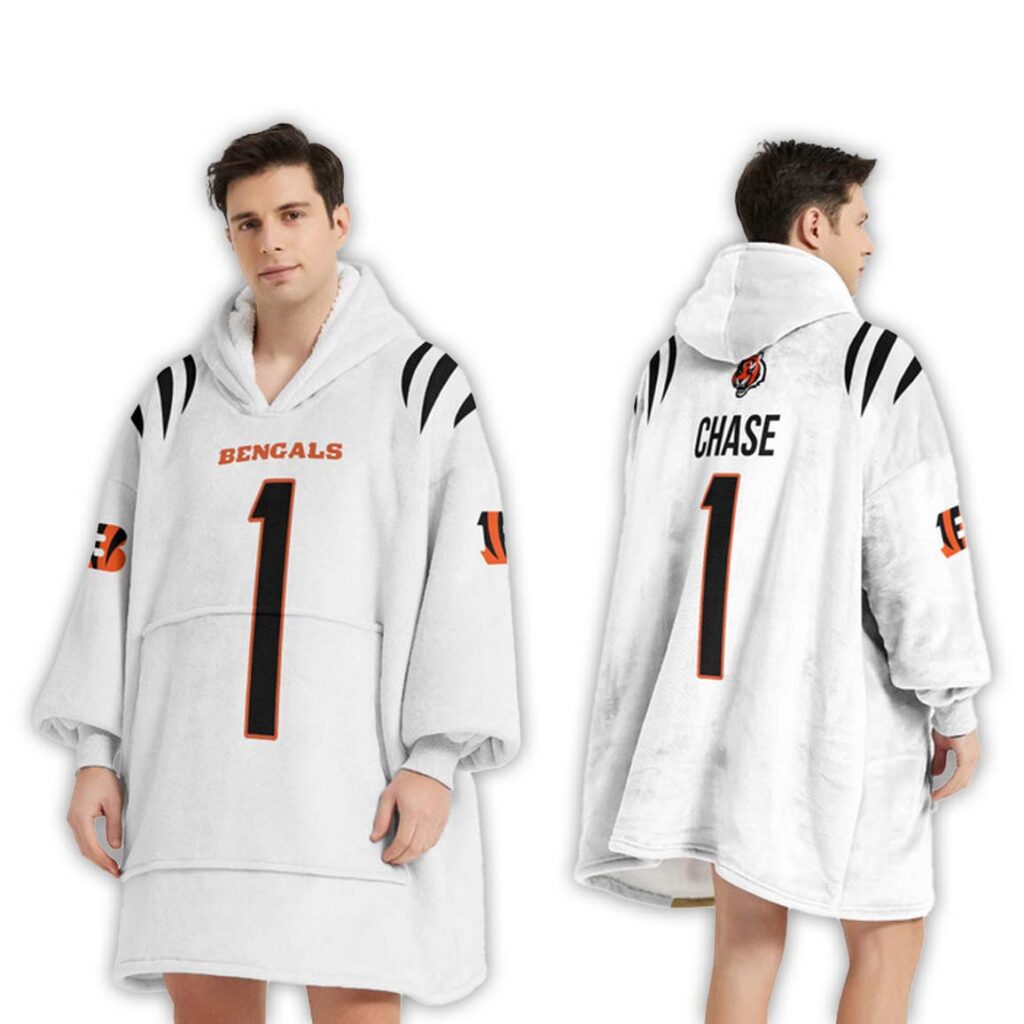 Ja'Marr Chase Cincinnati Bengals Football Unisex Blanket Hoodie