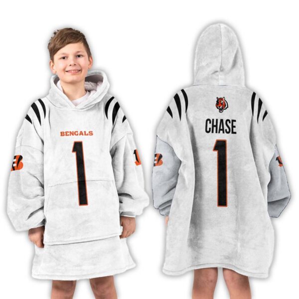 JaMarr Chase Cincinnati Bengals Football Unisex Blanket Hoodie 3