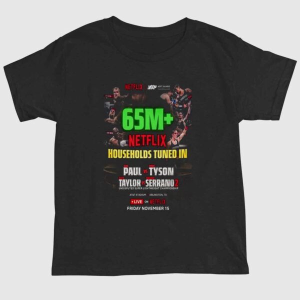 Jake Paul Vs Mike Tyson Nov 15 2024 Championship Netflix Households Tuned Shirt 1 2