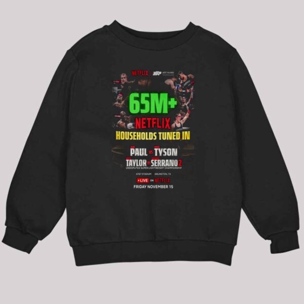 Jake Paul Vs Mike Tyson Nov 15 2024 Championship Netflix Households Tuned Shirt 4 2