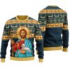 Jesus Hug Sheep Ugly Christmas Sweater