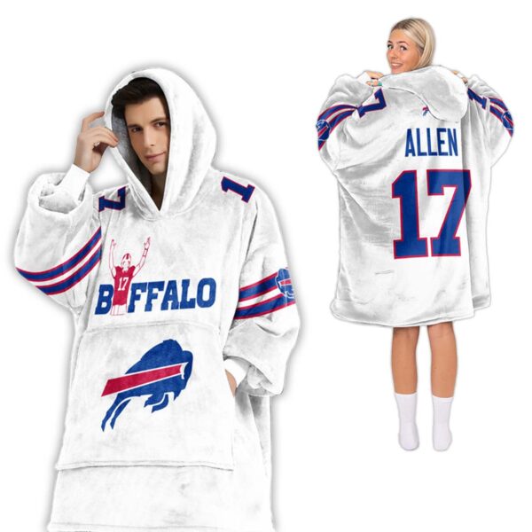 Josh Allen Buffalo Bills Football Unisex Blanket Hoodie 2