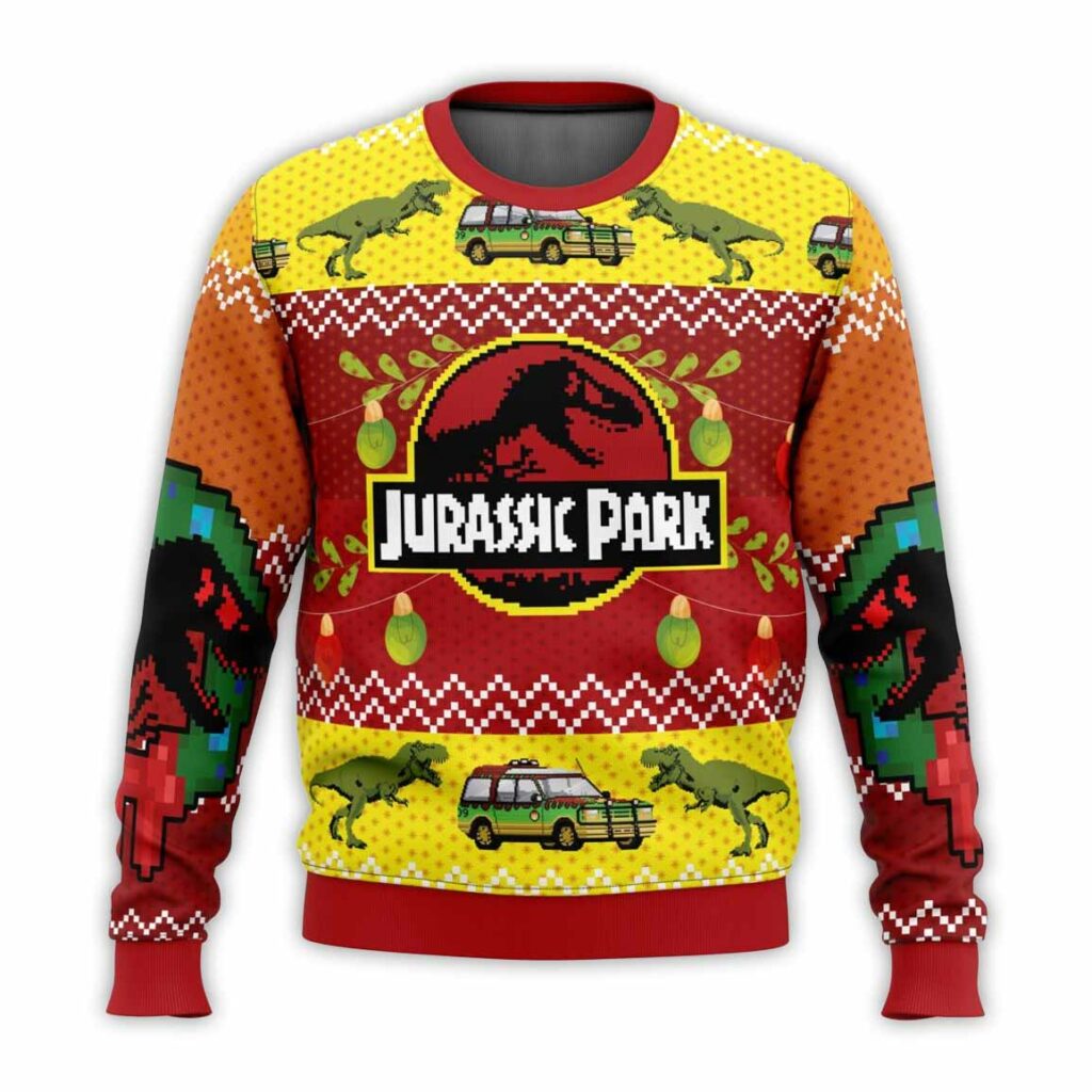 Jurassic Park Ugly Christmas Sweater 1