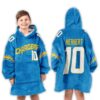 Justin Herbert Chargers Football Unisex Blanket Hoodie 3