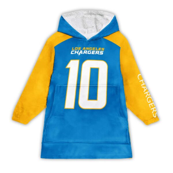 Justin Herbert Los Angeles Chargers Football Unisex Blanket Hoodie 1