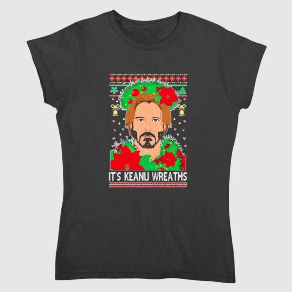 Keanu Wreaths Ugly Christmas Shirt