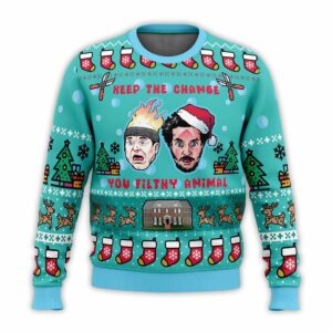 Keep The Change Home Alone Ugly Christmas Sweater 1