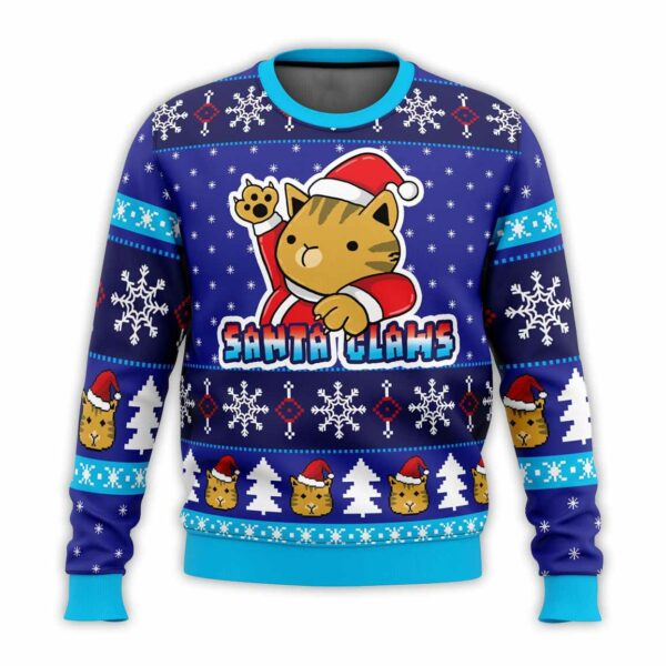 Kitty Claws Ugly Christmas Sweater 1