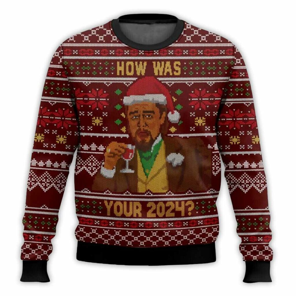 Leonardo DiCaprio Meme How Was Your 2024 Ugly Christmas Sweater 1