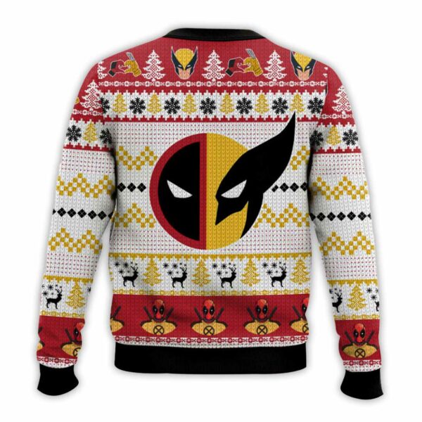 Let's Fcking Go Deadpool Wolverine Ugly Christmas Sweater 2