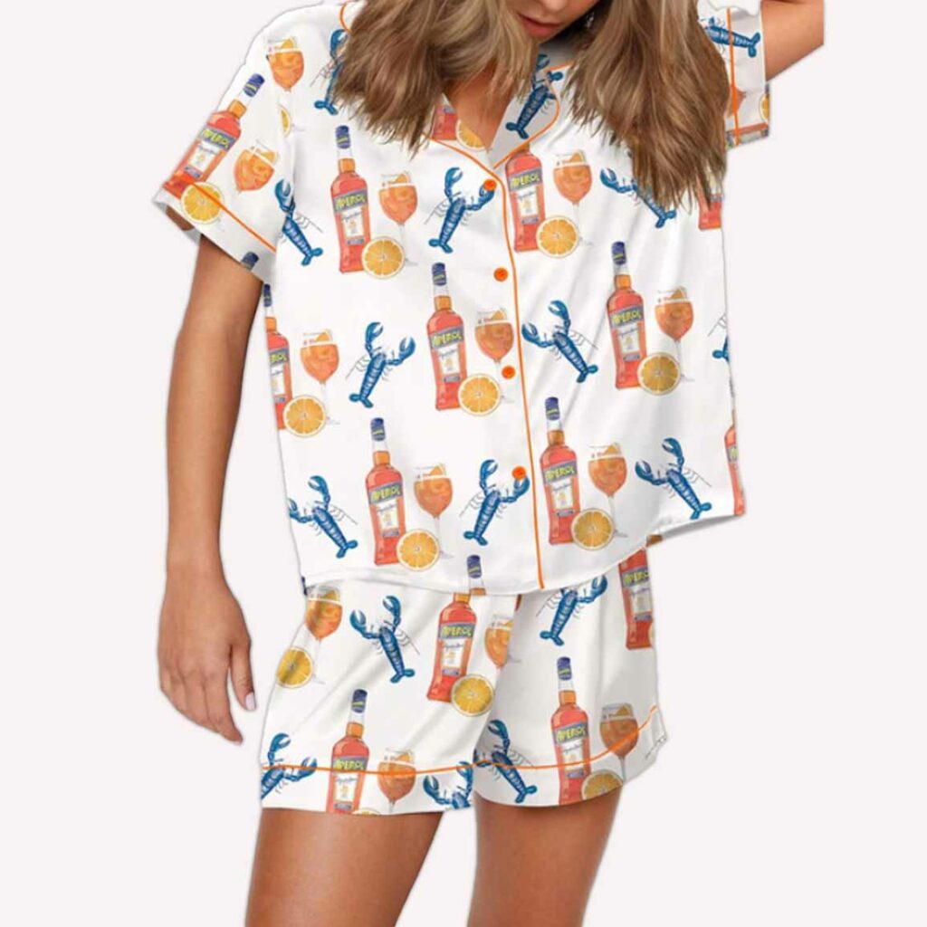 Lobster Aperol Spritz Trio Pajama Set 1