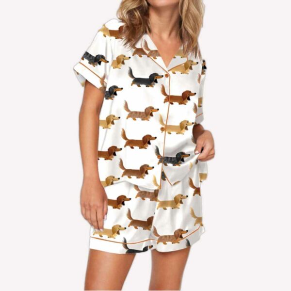 Longhaired Dachshund Print Pajama Set 2