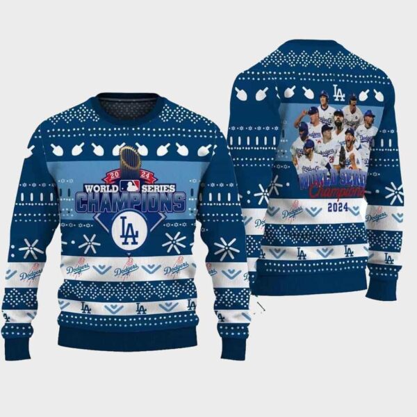 Los Angeles Baseball 2024 World Series Champions Ugly Sweater