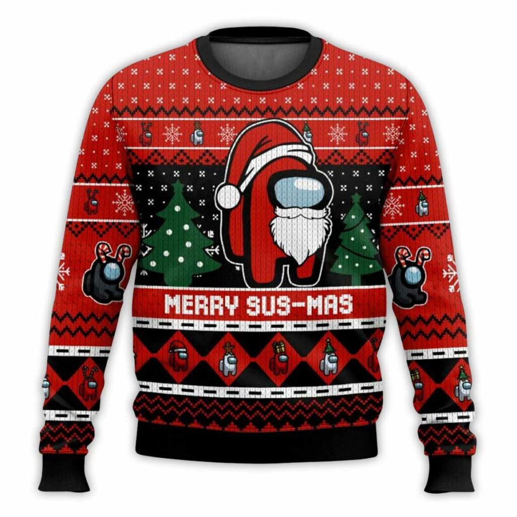 MERRY SUS MAS Among Us Ugly Christmas Sweater 1